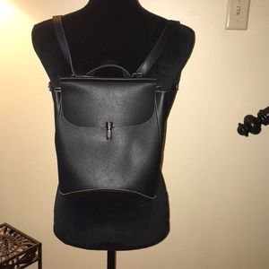 Black backpack purse small